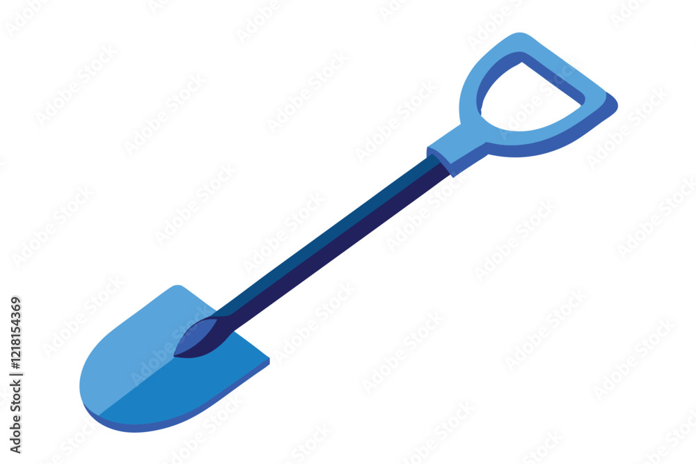 Garden spade blue isolated over white background. Garden spade blue isolated over white background.
