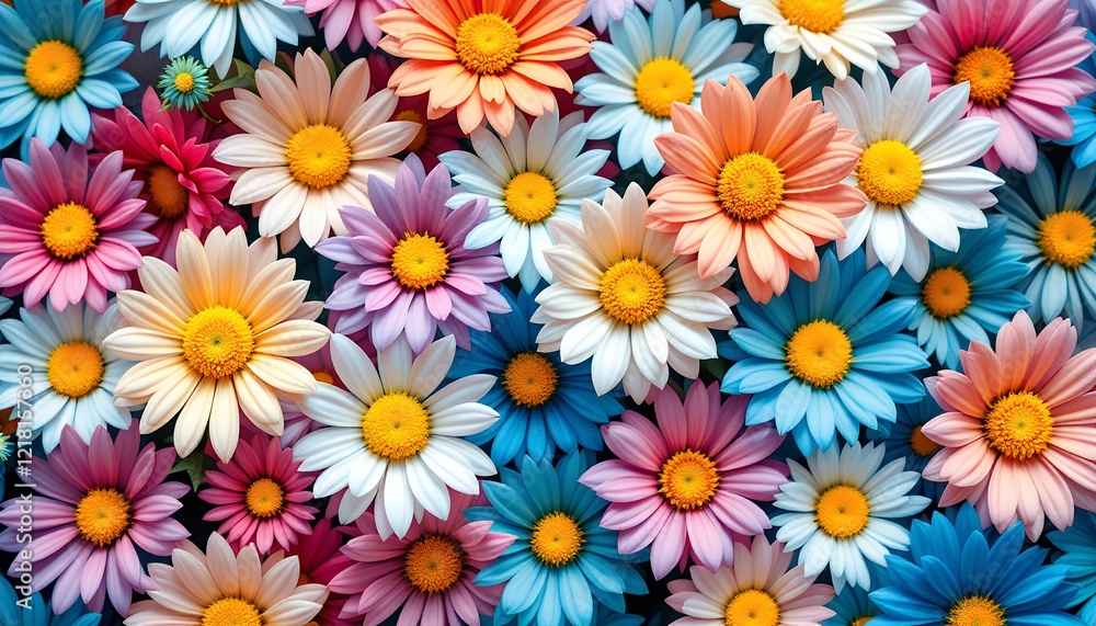 Vibrant Bouquet of Colorful Daisies