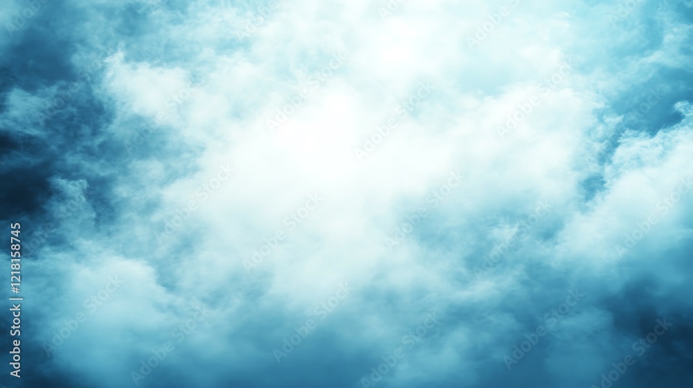 Obraz premium A Blue Sky Filled With Fluffy White Clouds