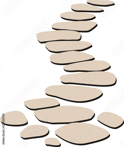 Stone Path Walkway Texture Illustration