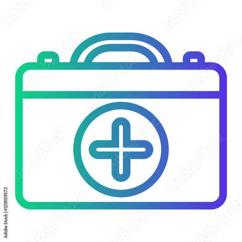 aid Line Gradient Icon
