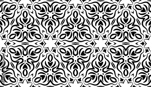 decorative floral seamless pattern. art deco vector illustration. for invitation, greeting card, wallpaper, interior design