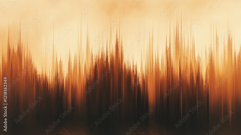 Fototapeta premium Abstract Orange and Brown Vertical Lines Art