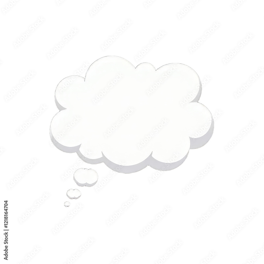 White thought bubble with transparent background White thought bubble with transparent background