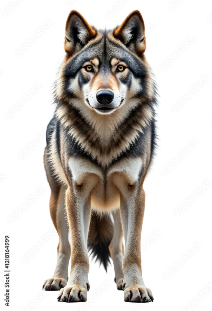 Wolf standing with a transparent background Wolf standing with a transparent background