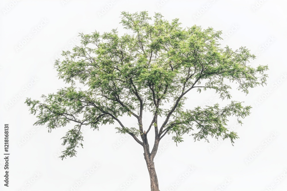 Single green tree isolated on white background. (1) Single green tree isolated on white background. (1)