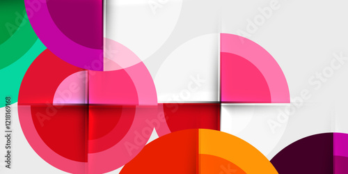 Target circle geometric abstract shapes. Vector Illustration For Wallpaper, Banner, Background, Card, Book Illustration, landing page