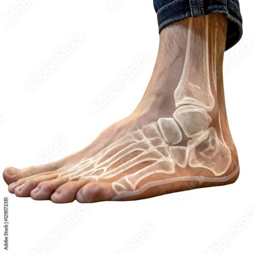 a foot with a foot that has the bones photo