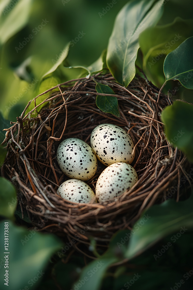 A Delicately Crafted Bird's Nest: A Symbol of Nurture, Protection, and New Beginnings in Nature's Embrace A Delicately Crafted Bird's Nest: A Symbol of Nurture, Protection, and New Beginnings in Nature's Embrace