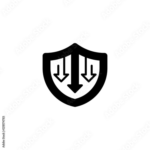 Risk Management Down line icon. Universal creative premium symbol. Vector sign icon logo template. Vector illustration