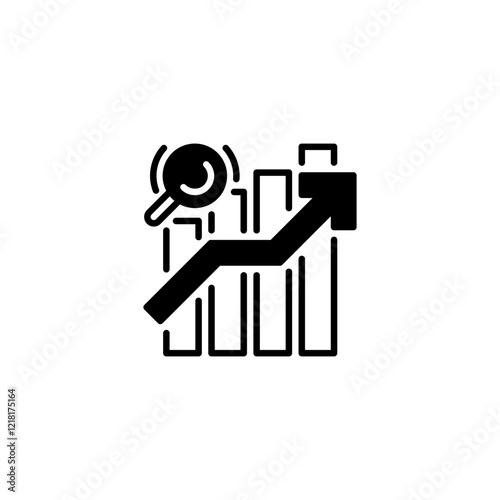 Market Analysis Positive line icon. Universal creative premium symbol. Vector sign icon logo template. Vector illustration