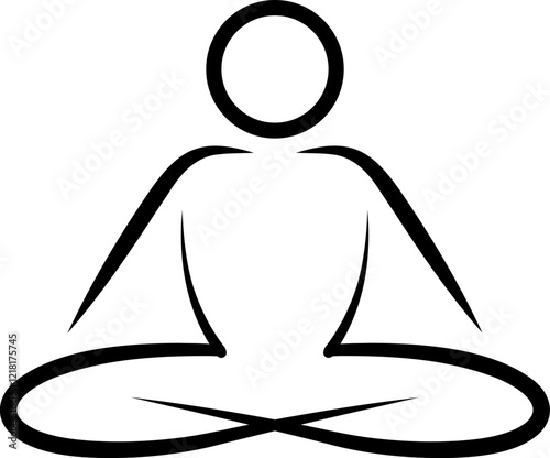 Meditation Pose Yoga and Wellness Logo