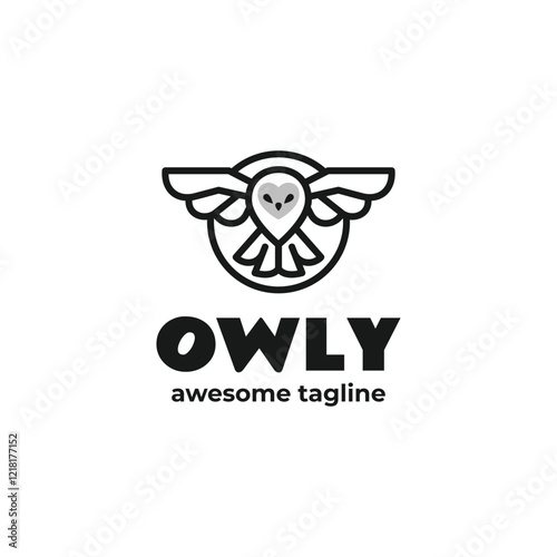 Owly Line Art Logo