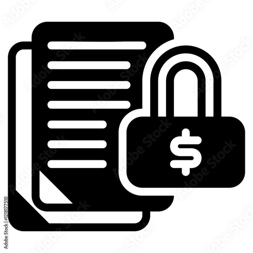 Ransomware glyph icon