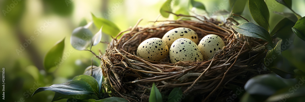 A Delicately Crafted Bird's Nest: A Symbol of Nurture, Protection, and New Beginnings in Nature's Embrace A Delicately Crafted Bird's Nest: A Symbol of Nurture, Protection, and New Beginnings in Nature's Embrace