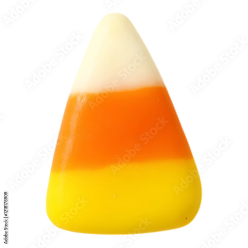 A single candy corn, iconic Halloween treat photo
