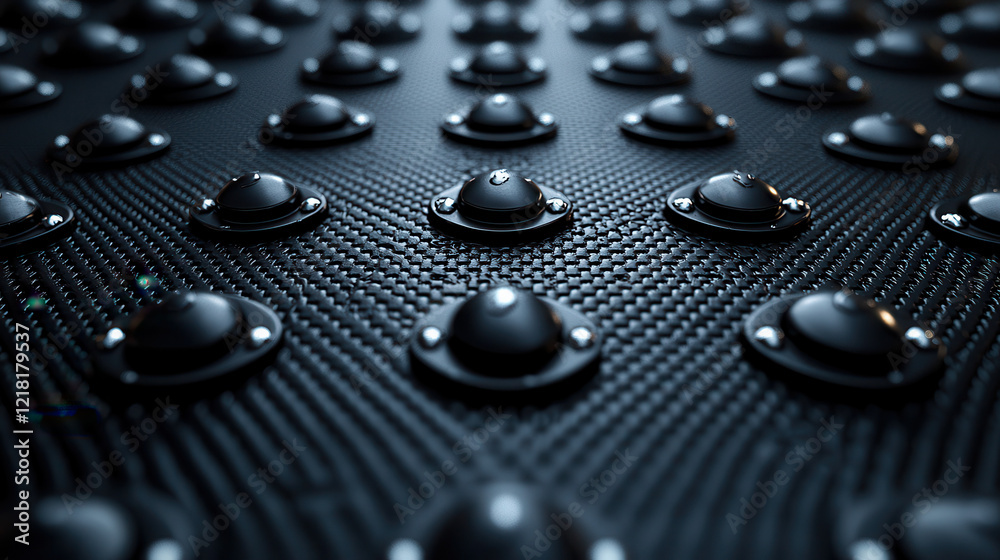 3D Pastel Close-up view of textured black surface featuring round elements that reflect light in an abstract modern design. Copy space 3D Pastel Close-up view of textured black surface featuring round elements that reflect light in an abstract modern design. Copy space