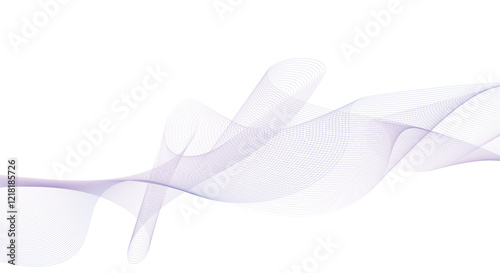 .Abstract colorful lines wave curve motion on white background. Vector Illustration. Stylized line art background. Vector illustration. Wave with lines created using blend tool. Curved wavy line, smo
