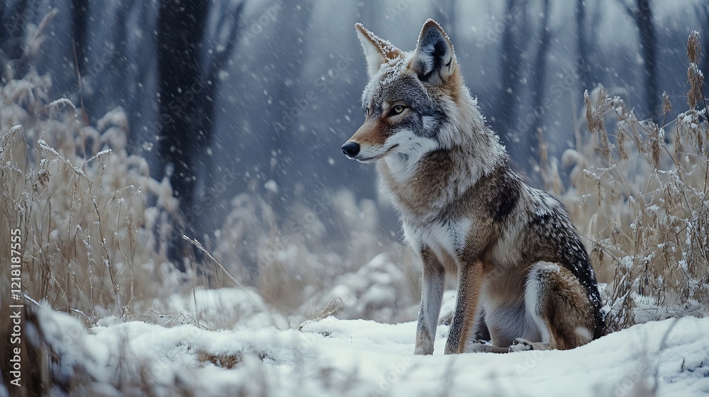 Coyote on a winter day Coyote on a winter day