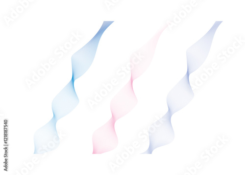 .Abstract colorful lines wave curve motion on white background. Vector Illustration. Abstract Wavy Line. Wavy line horizontal divider outline minimalist art.
