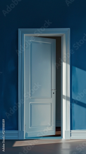 Open Doorway with Sunlight Symbolizing Hope and New Beginnings with Potential Opportunities