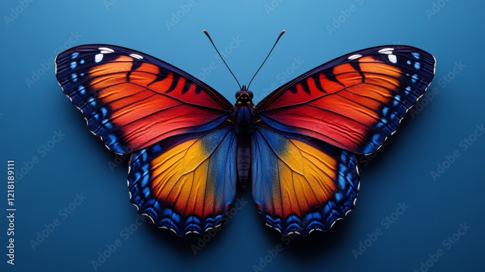 Obraz premium Graceful Symmetry: Delicate Butterfly Line Art Illustration with Intricate Patterns