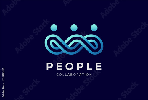 People logo design, Community human design Logo template, vector illustration