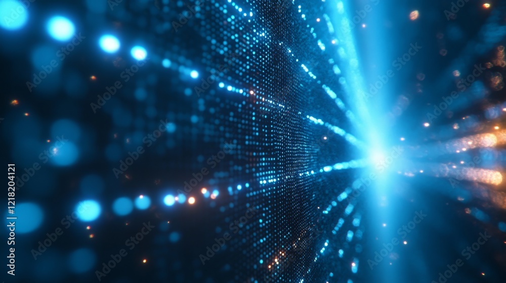 Abstract Blue Light Data Stream Visualization Abstract Blue Light Data Stream Visualization