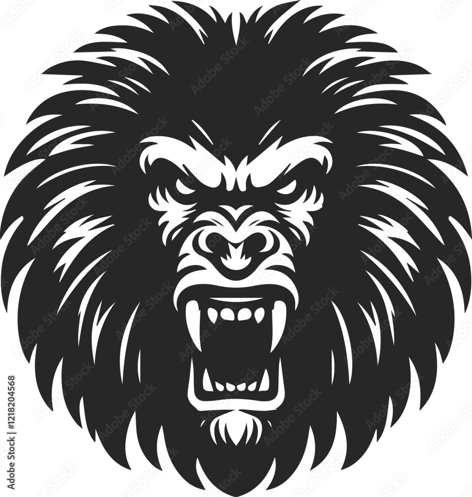 baboon head vector baboon head vector