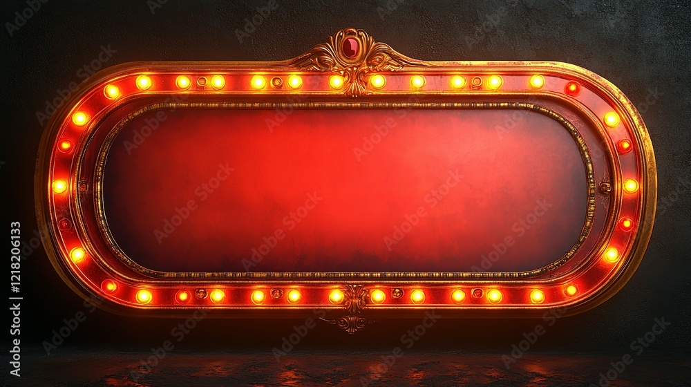 custom made wallpaper toronto digitalIlluminated Vintage Signboard With Red Background