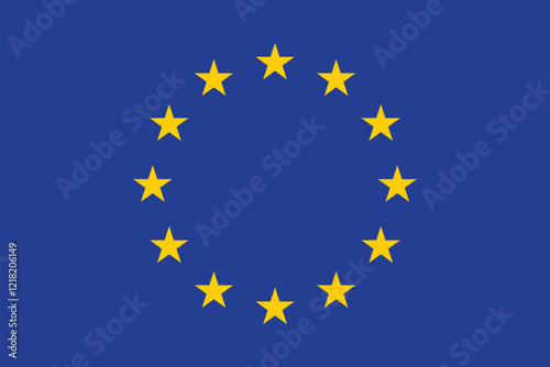 High detailed flag of Europe. National Europe flag. Europe. 3D illustration.