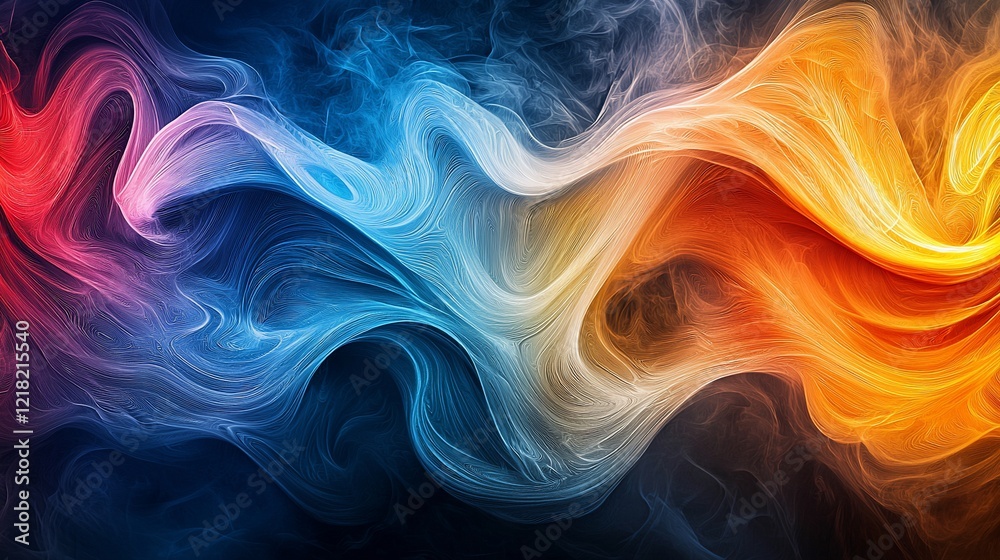 Abstract colorful smoke swirls. Abstract colorful smoke swirls.