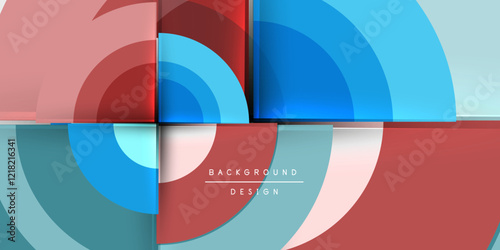 Target circle geometric abstract shapes. Vector Illustration For Wallpaper, Banner, Background, Card, Book Illustration, landing page