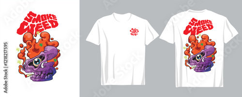 Bold Cannabis Smoking Art for Urban Wear