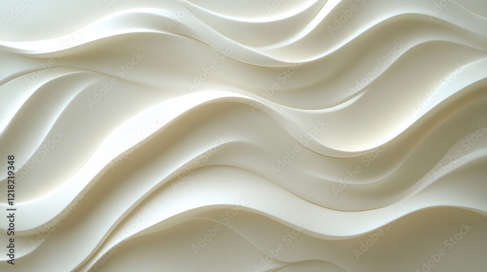 Obraz premium Abstract White Wave Pattern Background Design