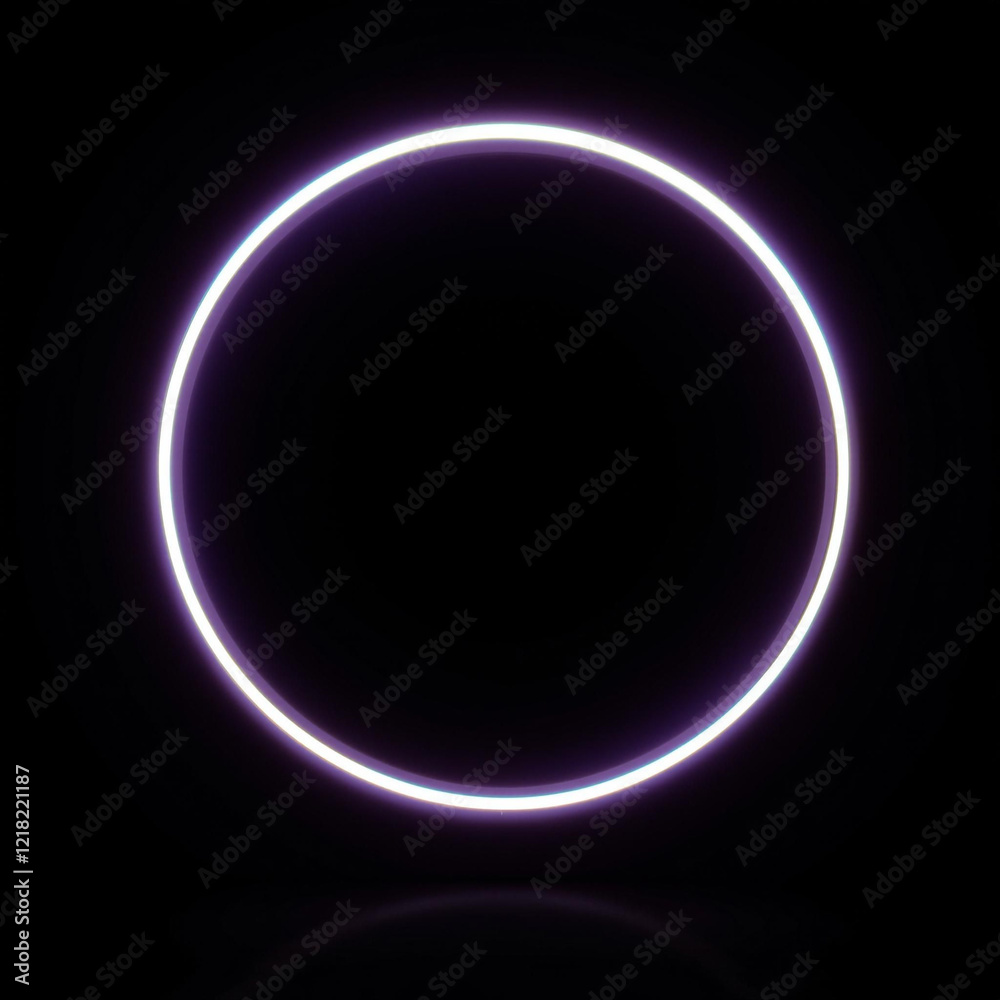 Black background Neon circle Neon glowing ring Black background Neon circle Neon glowing ring