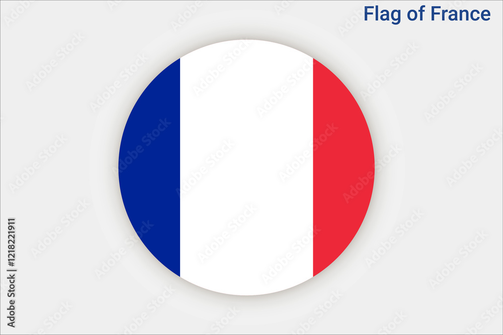 High detailed flag of France. National France flag. Europe. 3D illustration. High detailed flag of France. National France flag. Europe. 3D illustration.