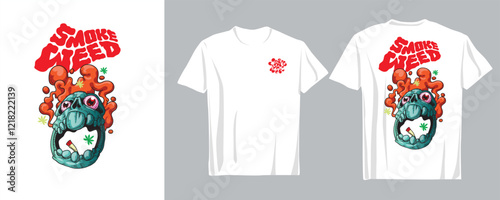 trendy and eye-catching ganja-inspired design is ideal for creating cool t-shirts that resonate with modern culture