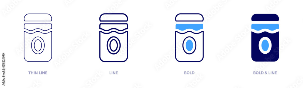 Classic jam icon in 4 different styles. Thin Line, Line, Bold, and Bold Line. Duotone style. Editable stroke Classic jam icon in 4 different styles. Thin Line, Line, Bold, and Bold Line. Duotone style. Editable stroke