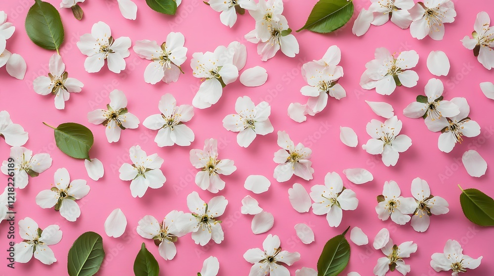 Cherry blossom petals flying in the air, Generative AI Cherry blossom petals flying in the air, Generative AI