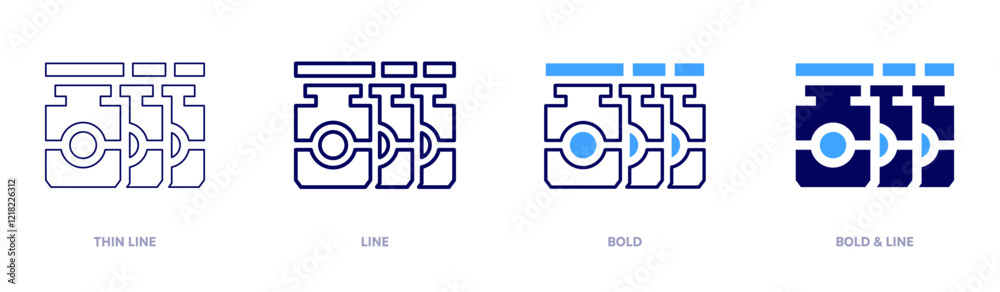 Jelly icon in 4 different styles. Thin Line, Line, Bold, and Bold Line. Duotone style. Editable stroke