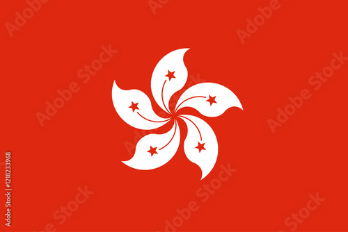 Photography High detailed flag of Hong Kong