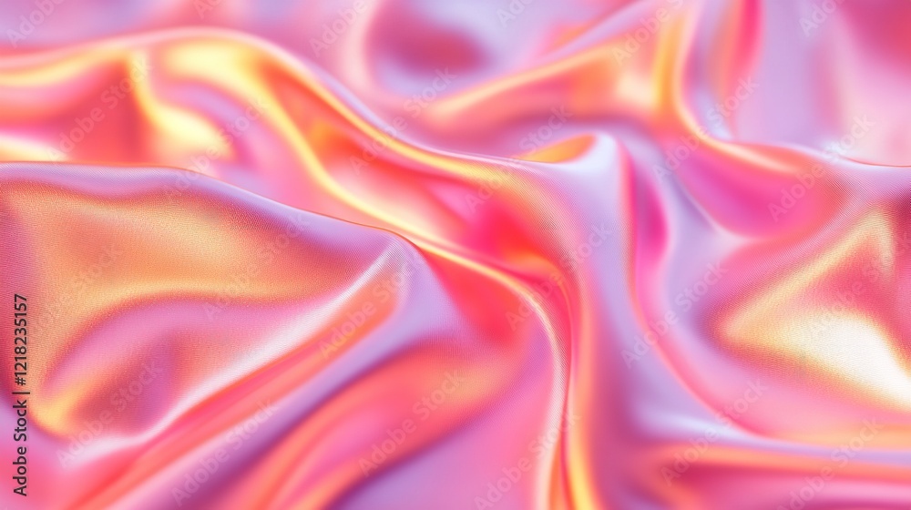 Fototapeta premium Pink Gold and Light Orange Smooth Silk Gradient Background