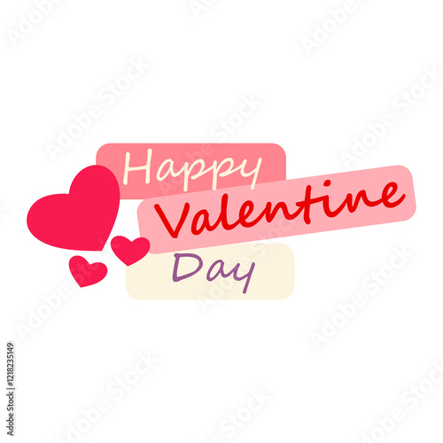 Valentine's greeting with heart elements
