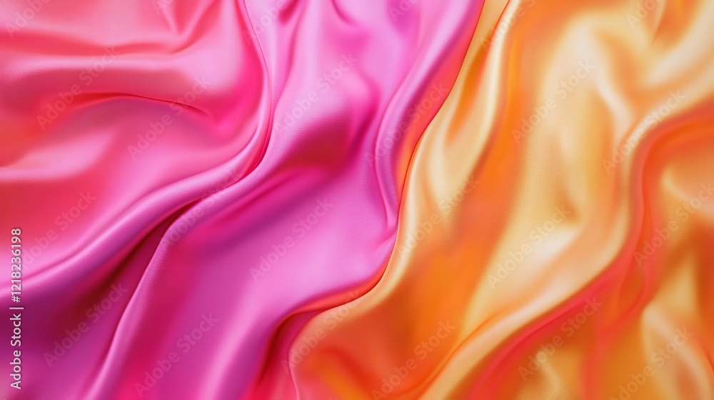 Fototapeta premium Pink Gold and Orange Smooth Silk Gradient Background Degrade
