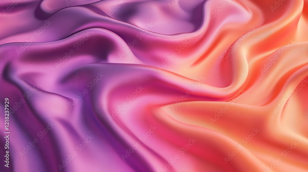 Fototapeta premium Pink Purple and Orange Smooth Silk Gradient Background Degrade