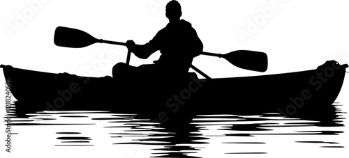 people on canoe silhouette