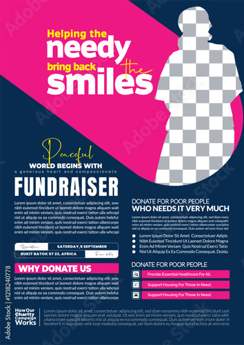 Charity fundraising flyer design
