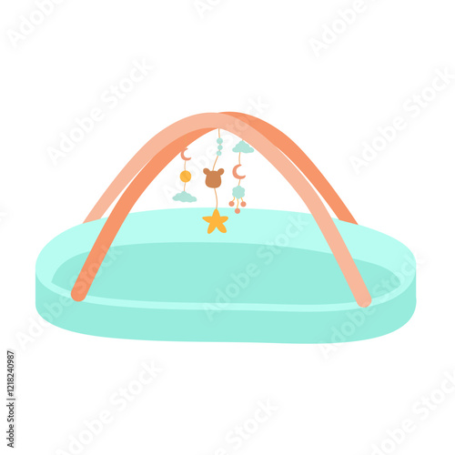 Baby Sleeping Bad Illustration. Baby Product and Care
