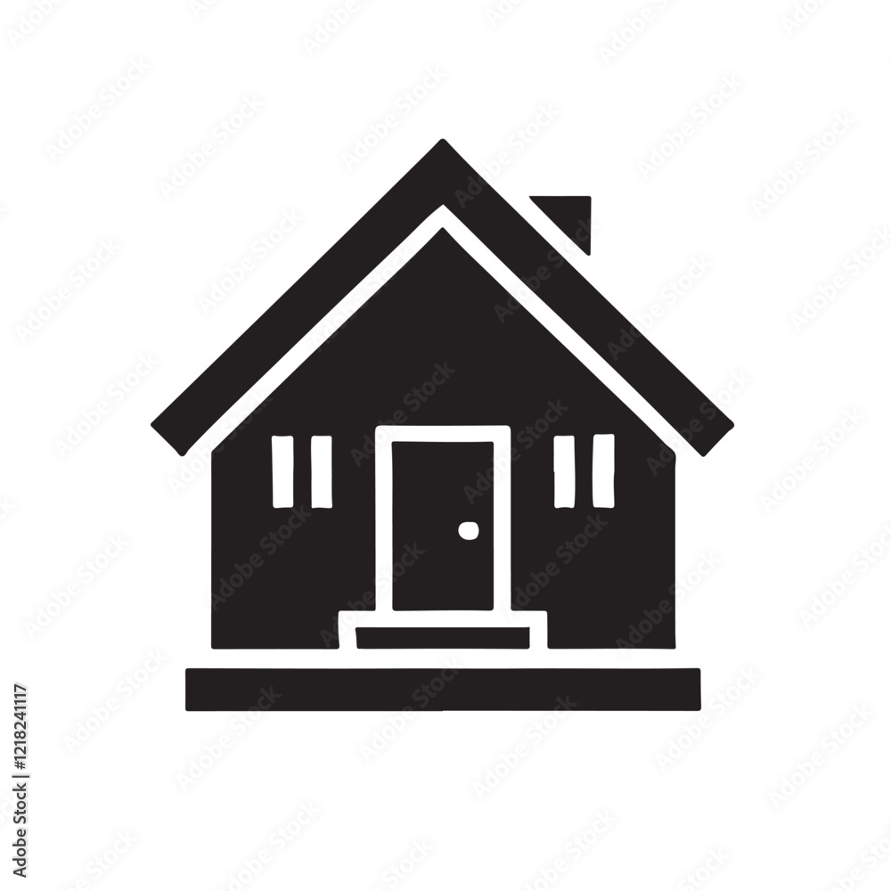 house silhouette isolated on white background house silhouette isolated on white background